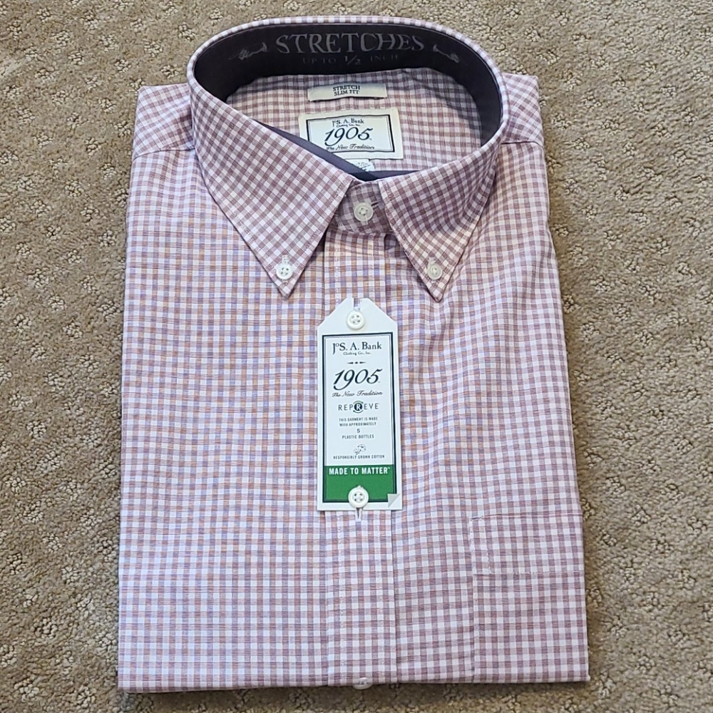 1905 Collection Repreve Burgundy Slim Shirt